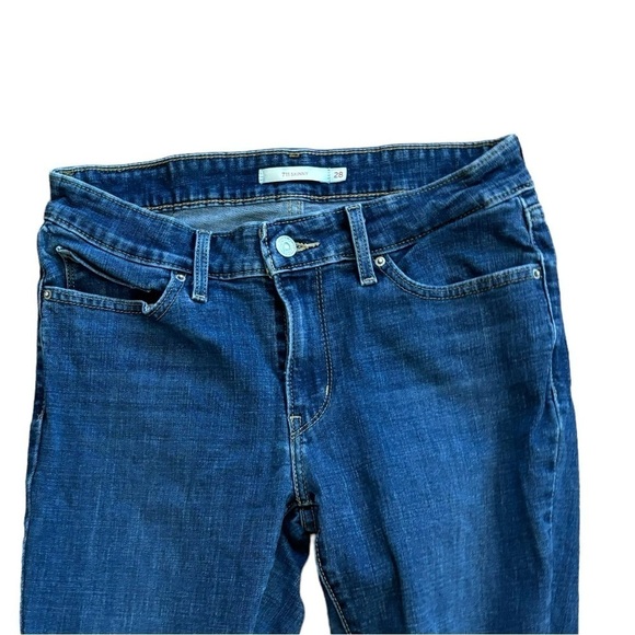 Levi’s 711 Skinny Distressed Blue Jeans Stretch Denim Classic Feminine Women/ 28 - Picture 7 of 16